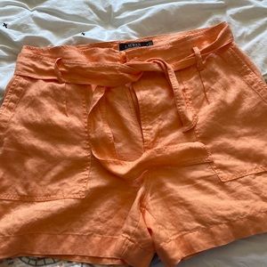 Lauren Ralph Lauren Cute high waisted peach colored linen shorts never worn